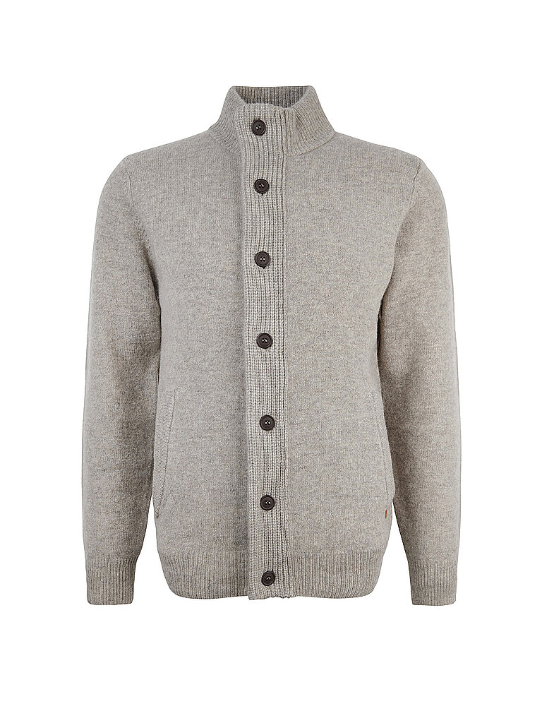 BARBOUR Strickjacke ESSENTIAL hellgrau | M