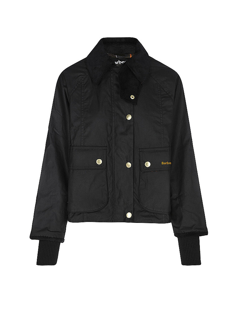 BARBOUR Leichtsteppjacke BEADNELL WAX JACKET schwarz | 42