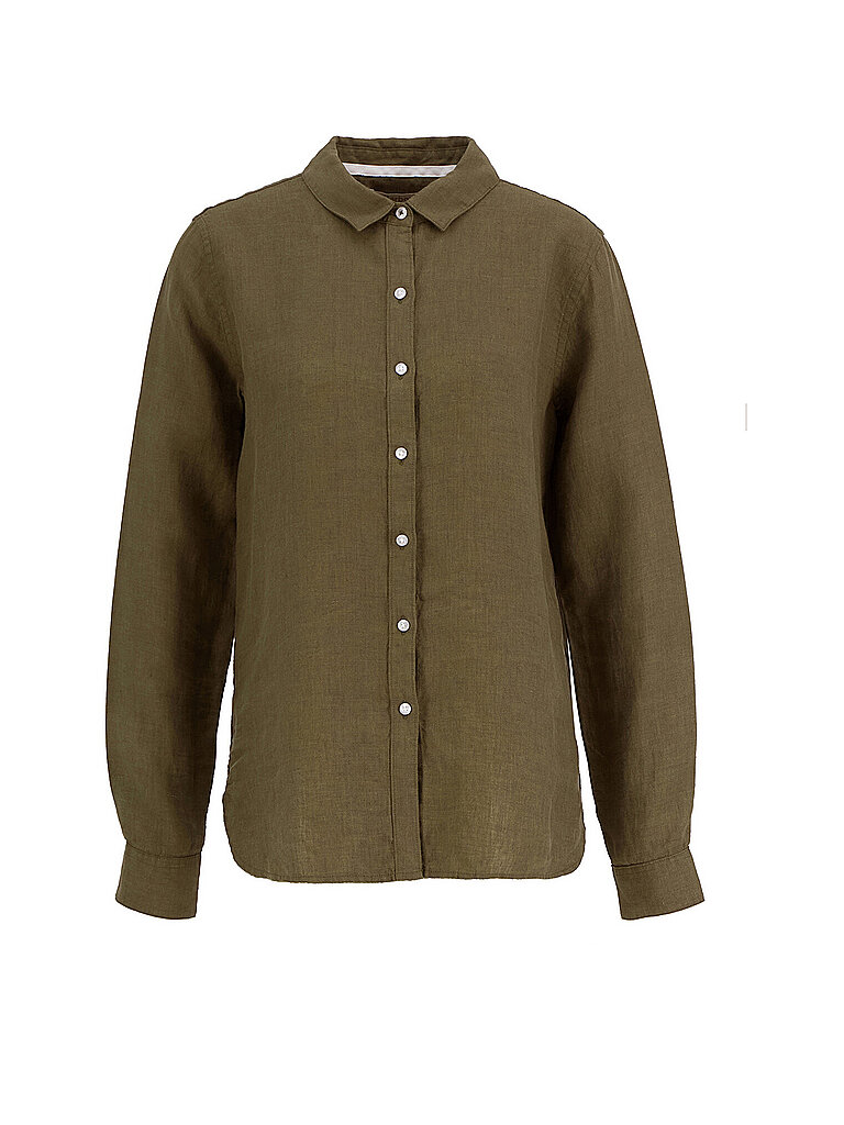 BARBOUR Leinenhemd MARINE olive | 34