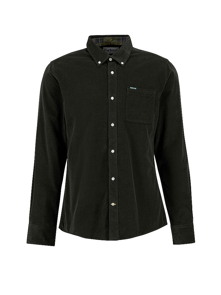 BARBOUR Cordhemd RAMSEY dunkelgrün | M