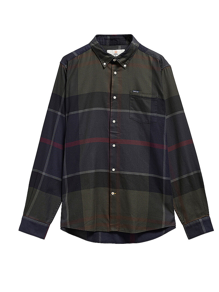 BARBOUR Hemd Slim Fit DUNOON dunkelgrün | XL