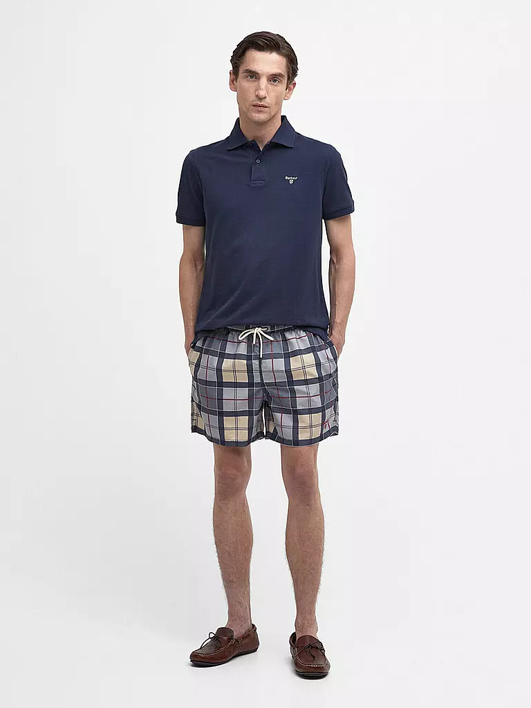 BARBOUR | Badeshorts TARTAN STAPLE | grau