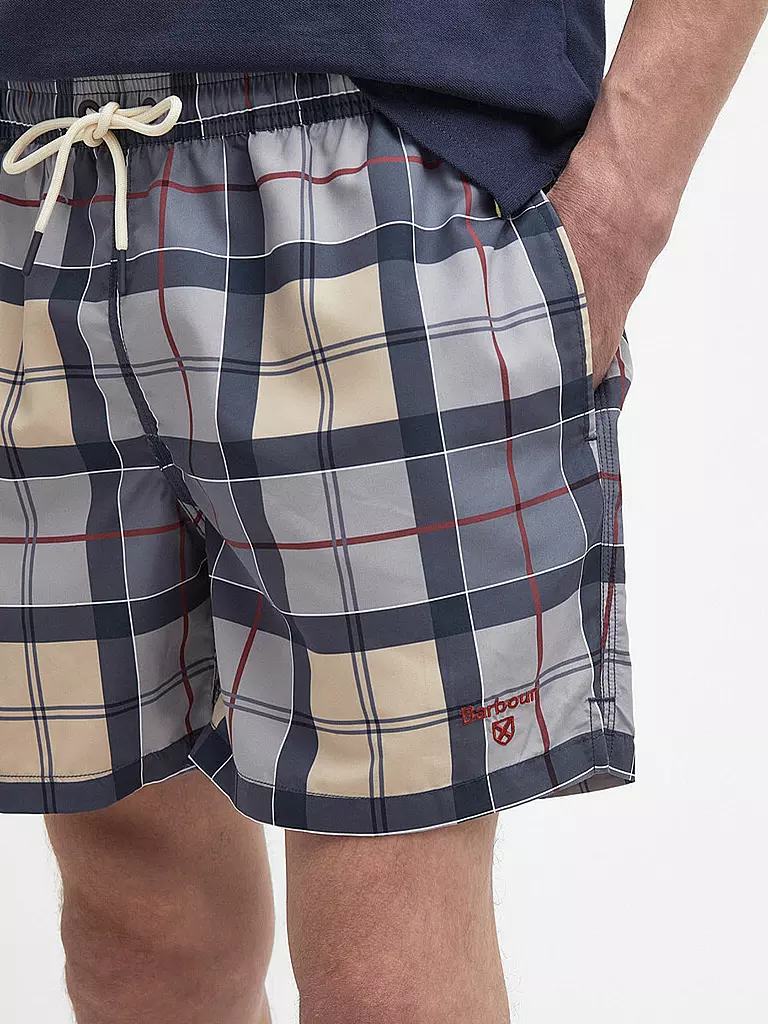 BARBOUR | Badeshorts TARTAN STAPLE | grau