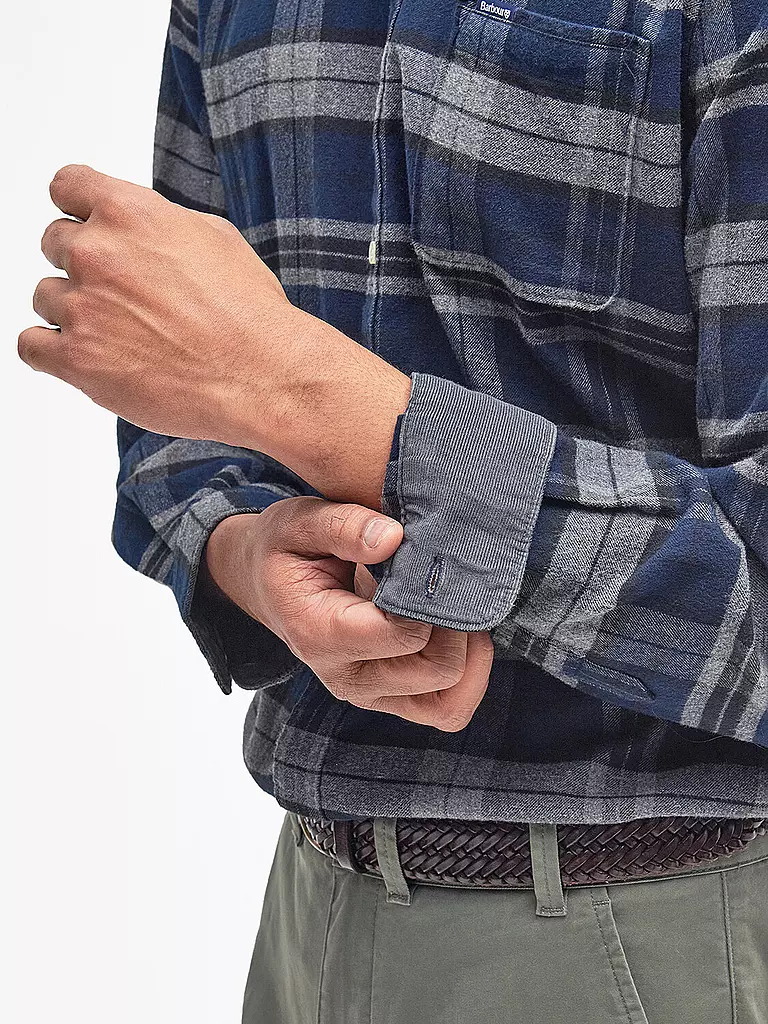 BARBOUR | Flanellhemd Slim Fit | grau