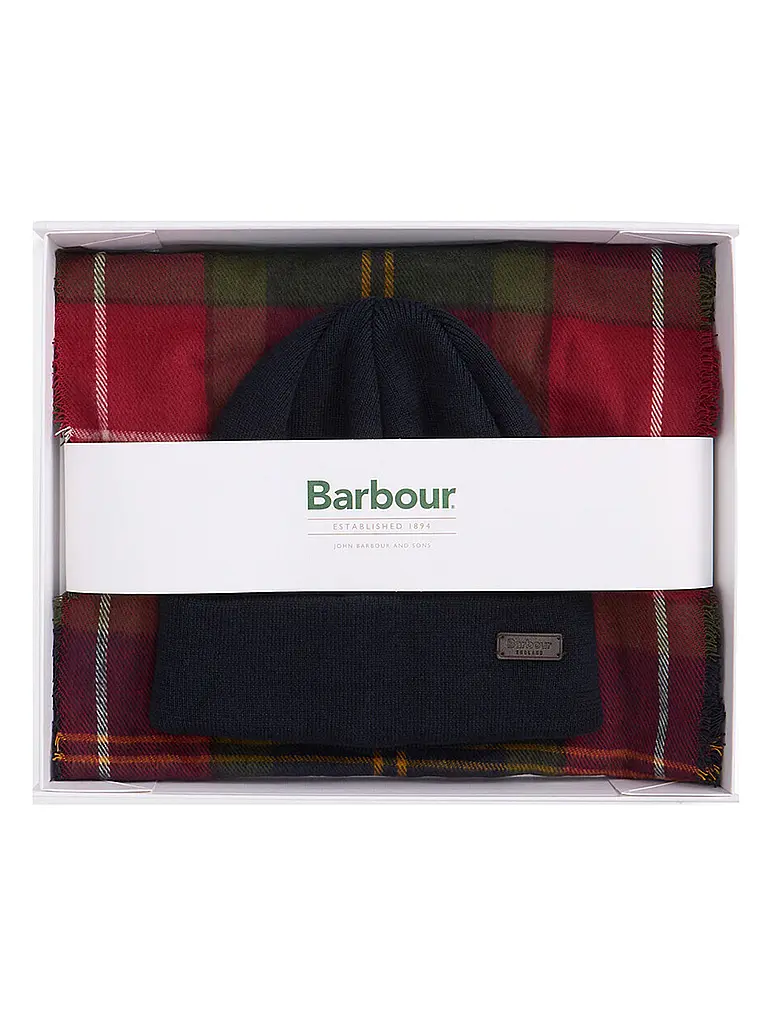 BARBOUR | Geschenkset 2-teilig Schal und Mütze SWINTON CHRISTMAS | 