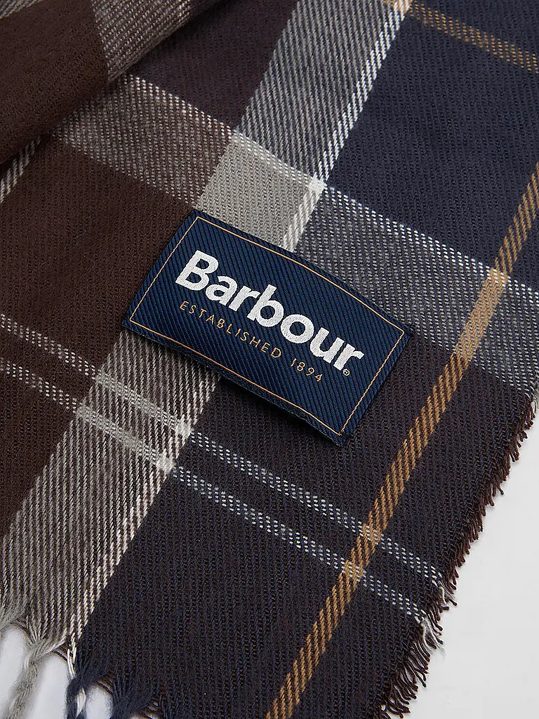 BARBOUR | Geschenkset 2-teilig Schal und Mütze SWINTON CHRISTMAS | Grau
