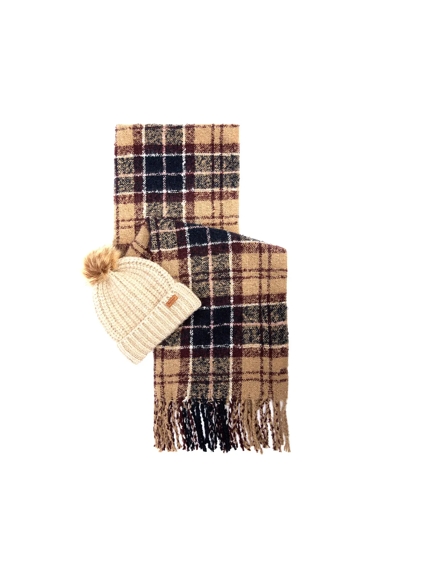 BARBOUR | Geschenkset Beanie und Schal SALTBURN | rosa