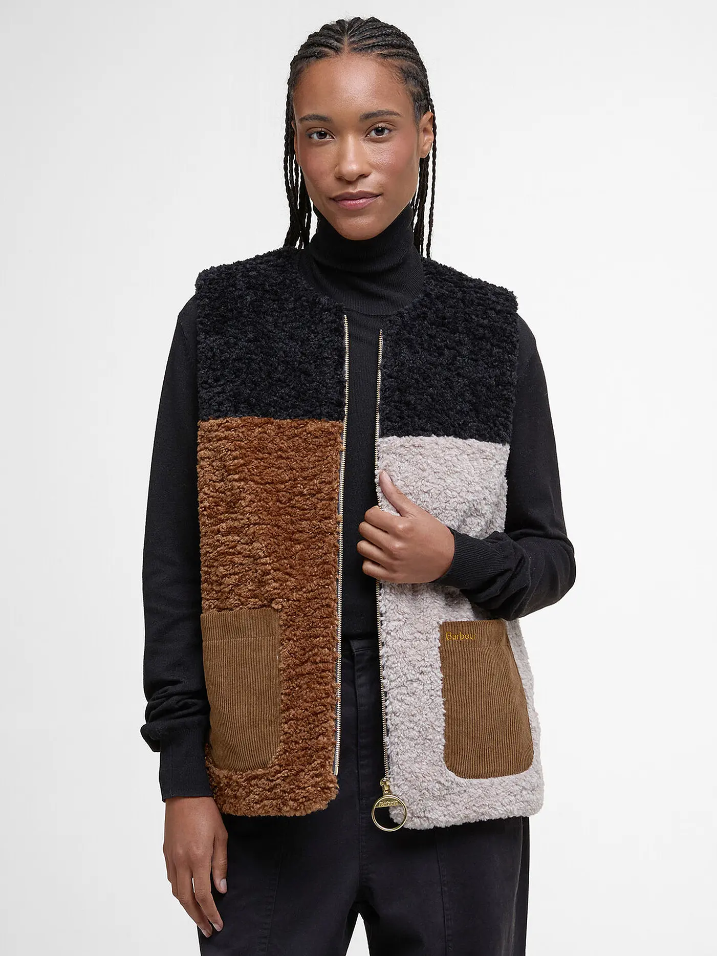 BARBOUR | Gilet in Felloptik CATHY | beige