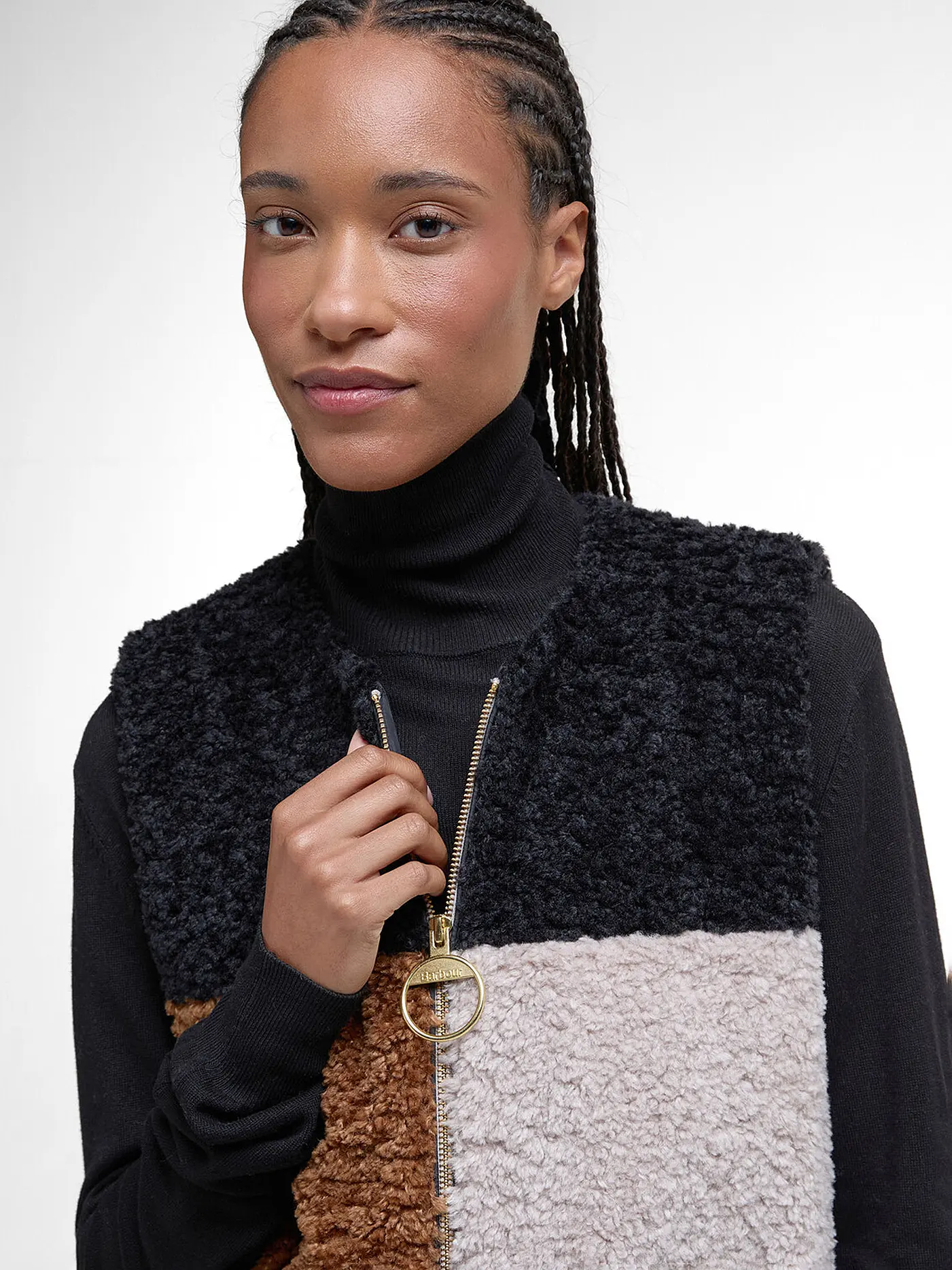 BARBOUR | Gilet in Felloptik CATHY | beige