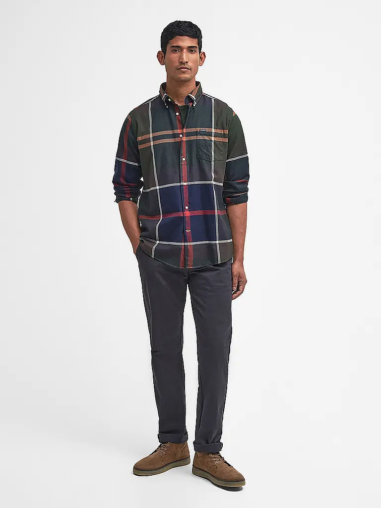 BARBOUR | Hemd Slim Fit DUNOON | olive