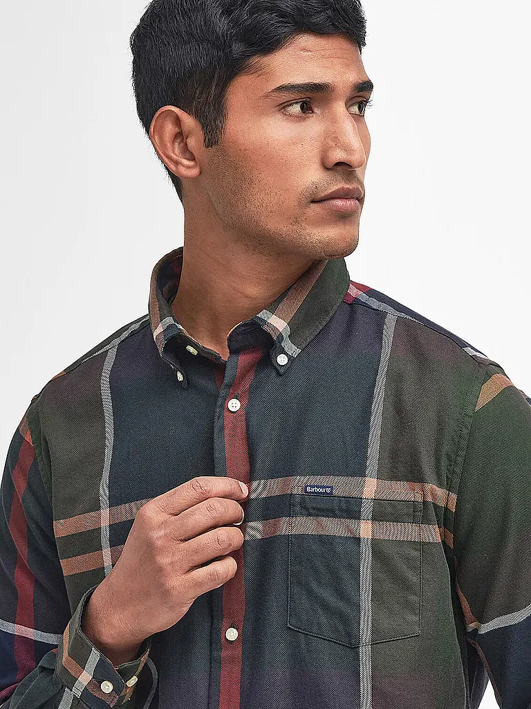 BARBOUR | Hemd Slim Fit DUNOON | olive