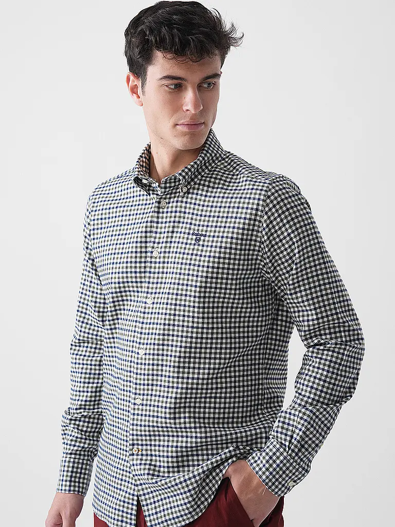BARBOUR | Hemd Tailored Fit FINKLE | olive