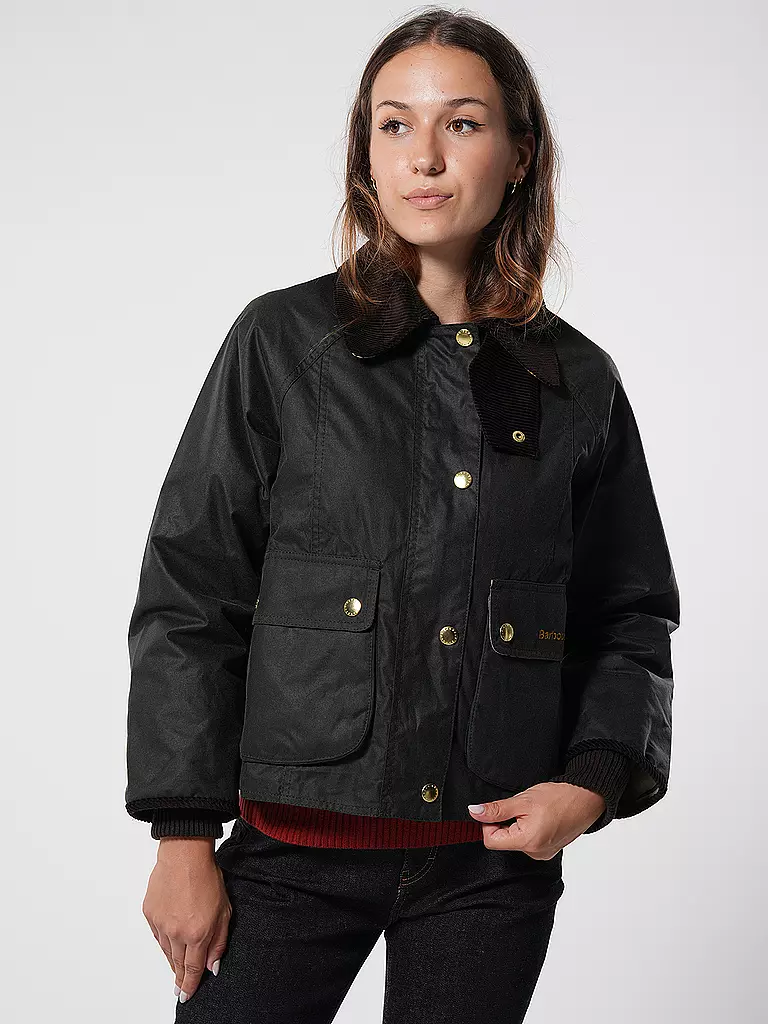 BARBOUR | Jacke Cropped Fit BEADNELL WAX | olive