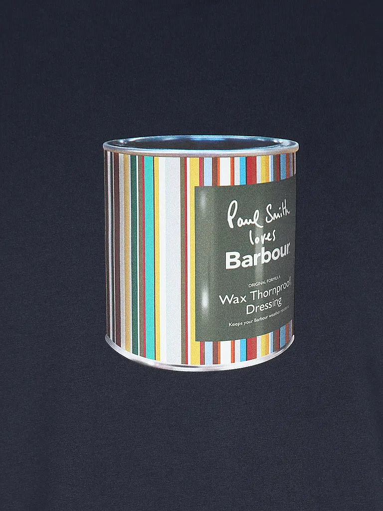 BARBOUR | Paul Smith loves Barbour T-Shirt Wax Can Graphic | dunkelblau