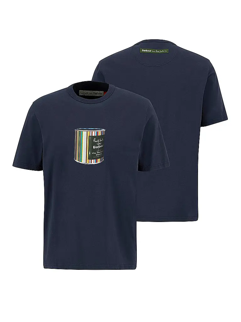 BARBOUR | Paul Smith loves Barbour T-Shirt Wax Can Graphic | dunkelblau