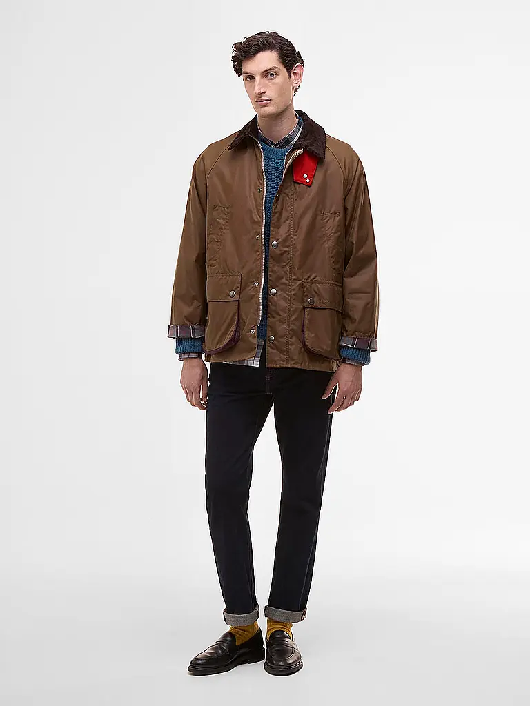 BARBOUR | Paul Smith loves Barbour Wachsjacke Oversized Bedale | Braun