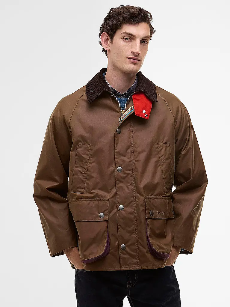 BARBOUR | Paul Smith loves Barbour Wachsjacke Oversized Bedale | Braun