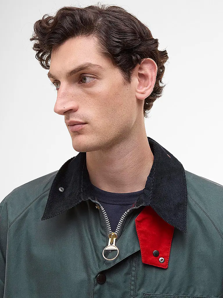 BARBOUR | Paul Smith loves Barbour Wachsjacke Transport | grau