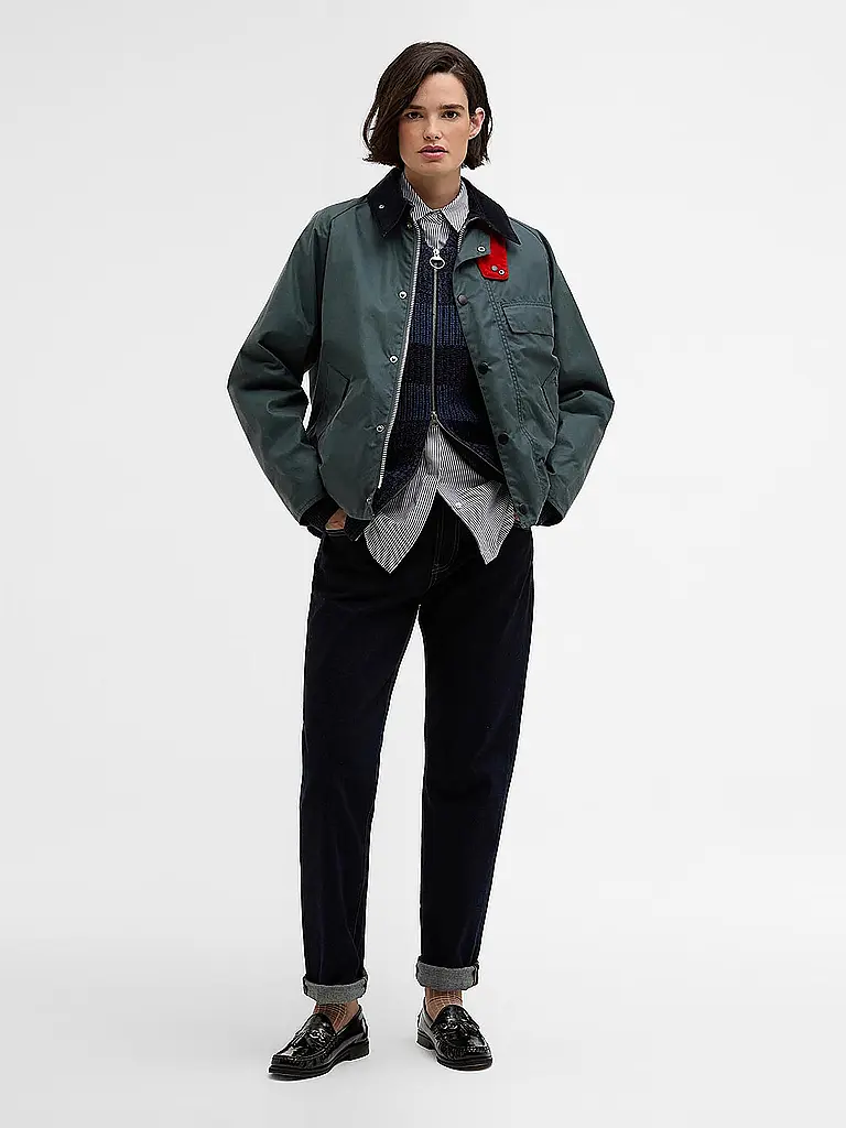 BARBOUR | Paul Smith loves Barbour Wachsjacke Transport | grau