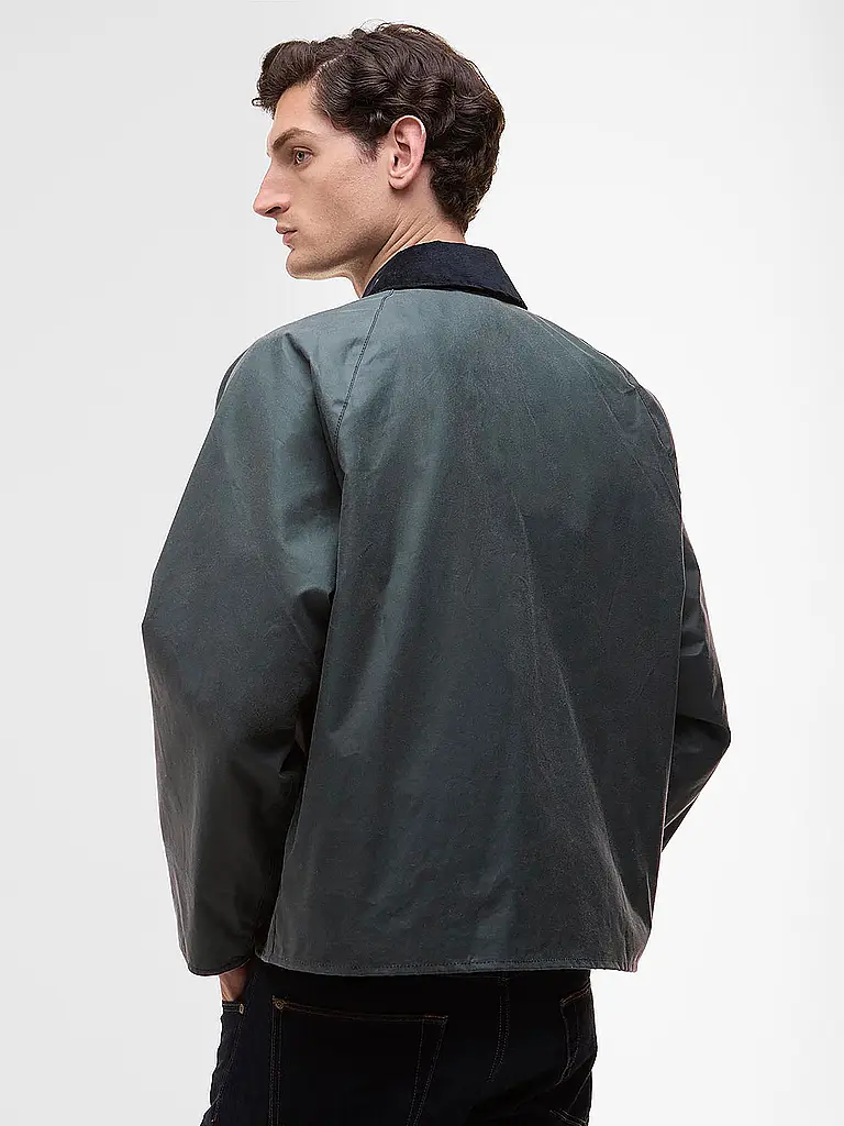 BARBOUR | Paul Smith loves Barbour Wachsjacke Transport | grau