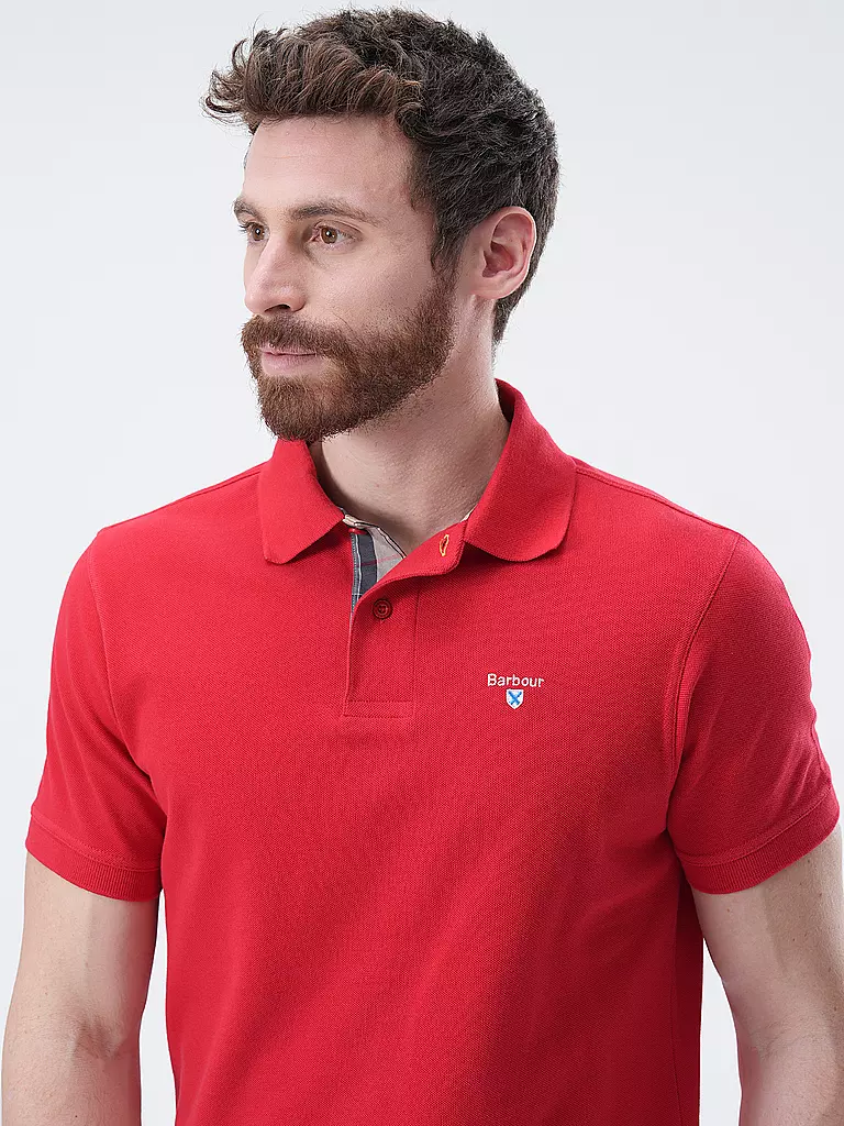 BARBOUR | Poloshirt Regular Fit | rot