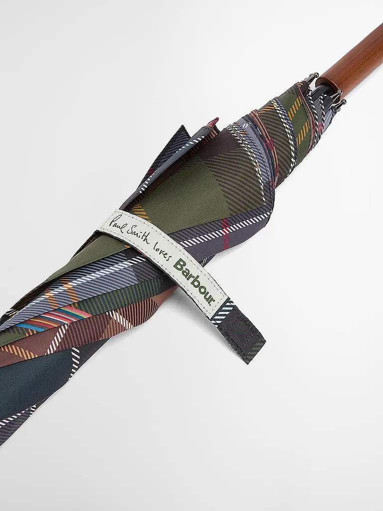 BARBOUR | Regenschirm BARBOUR X PAUL SMITH | grün