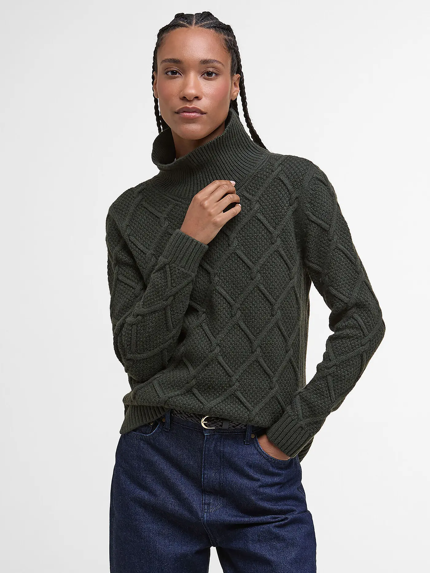 BARBOUR | Rollkragenpullover BURNE  | olive