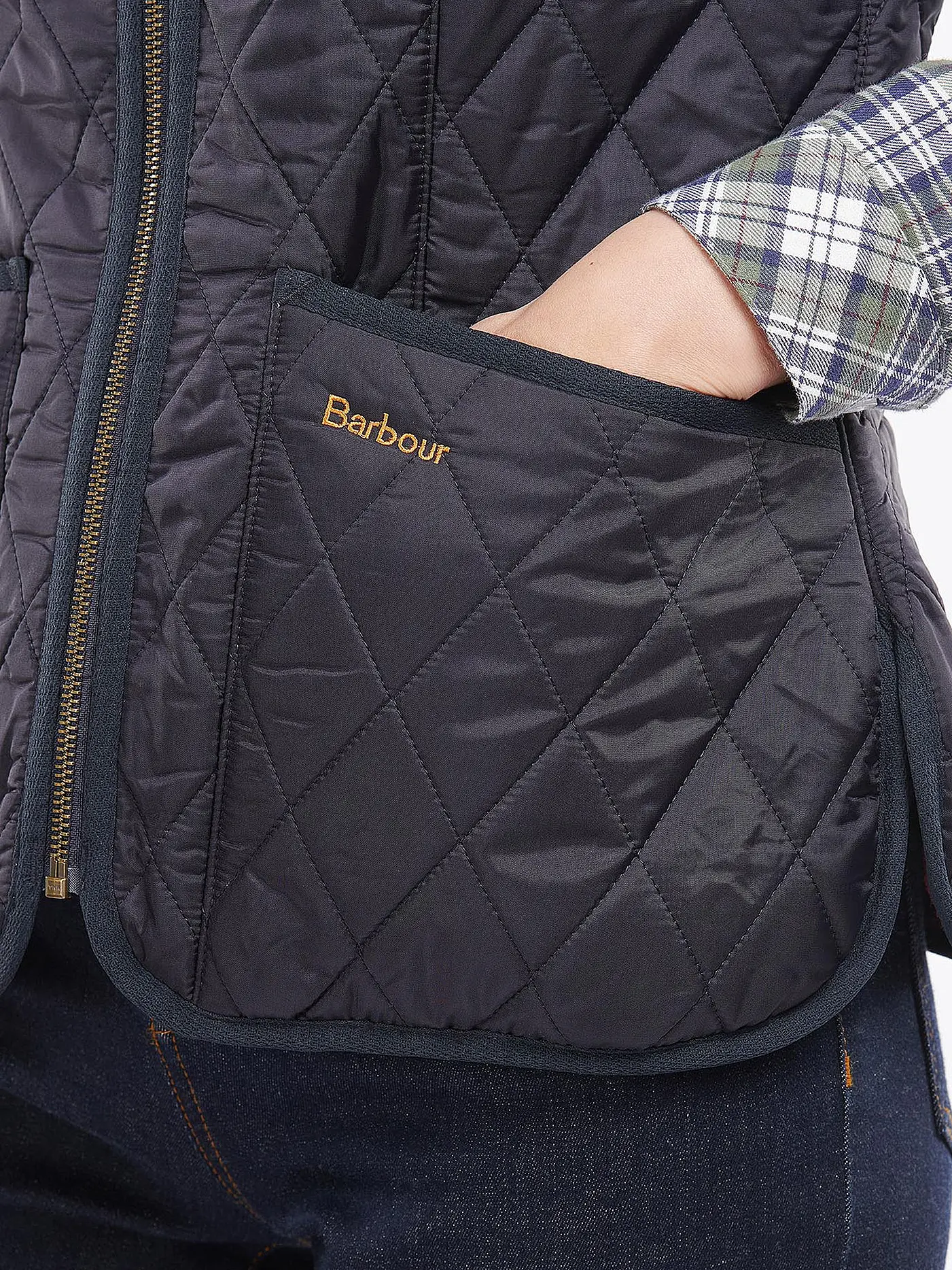 BARBOUR | Steppgilet FLEECE BETTY | dunkelblau