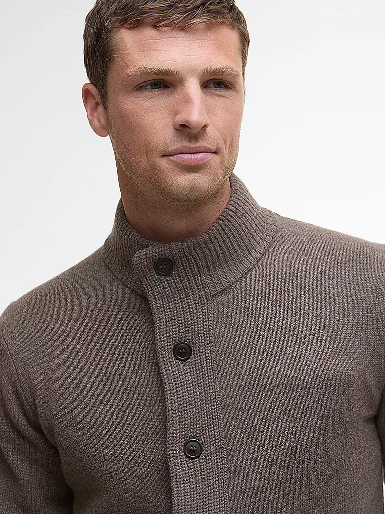 BARBOUR | Strickjacke ESSENTIAL | hellgrau