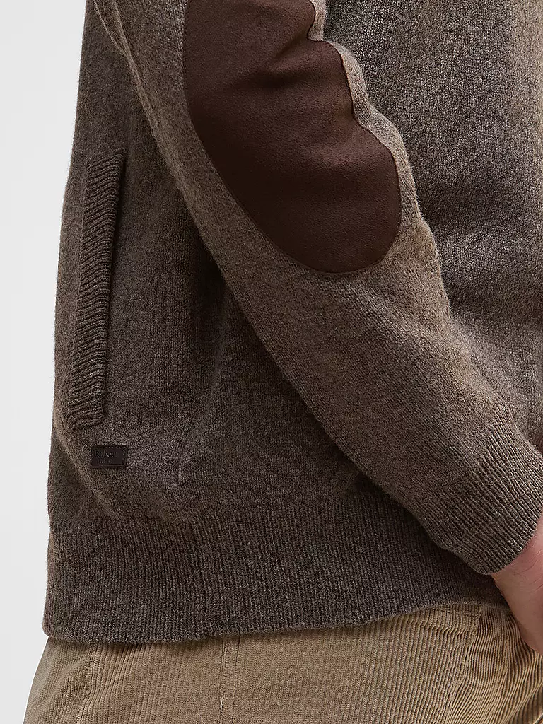 BARBOUR | Strickjacke ESSENTIAL | hellgrau