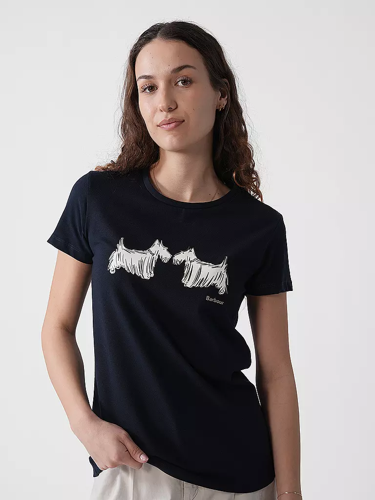 BARBOUR | T-Shirt HIGHLANDS | dunkelblau