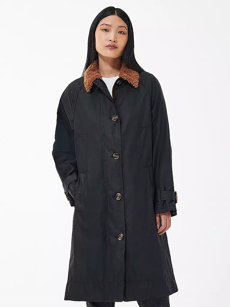 BARBOUR | Trenchcoat MALALA WAX | schwarz