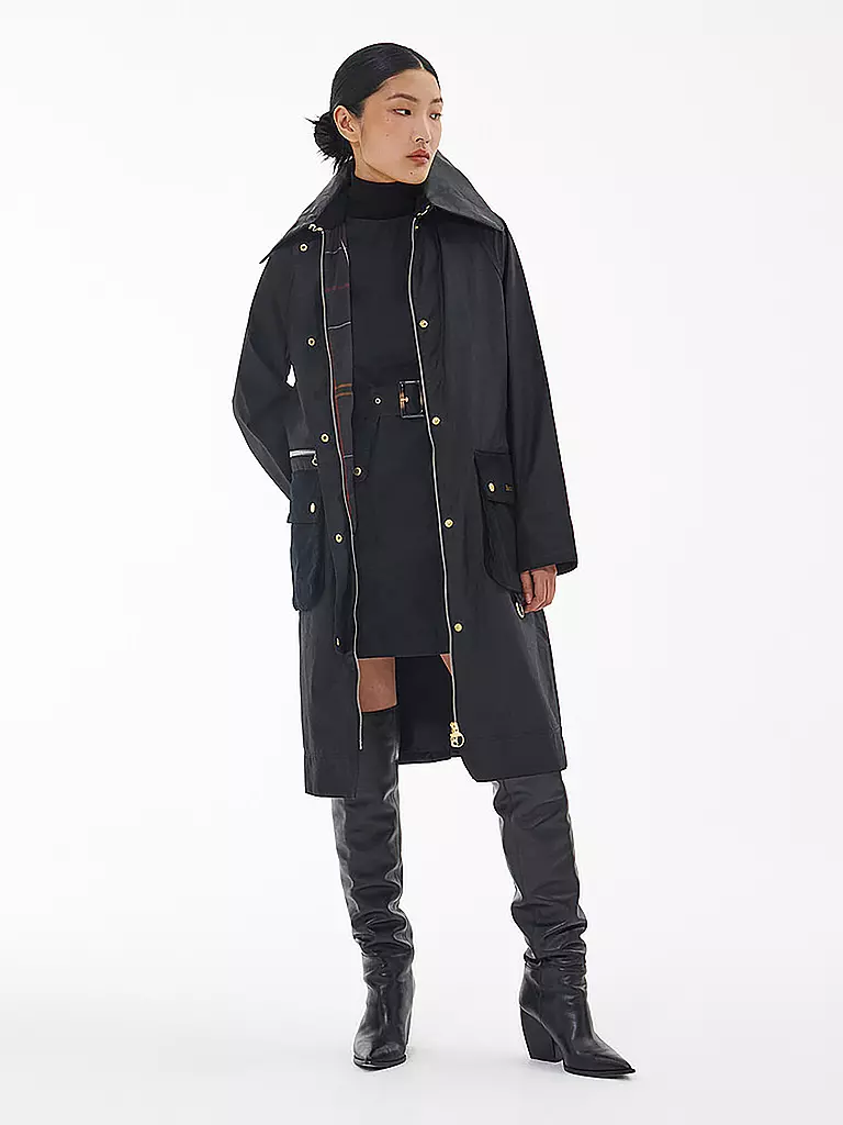 BARBOUR | Trenchcoat TOWNFIELD WAX | schwarz
