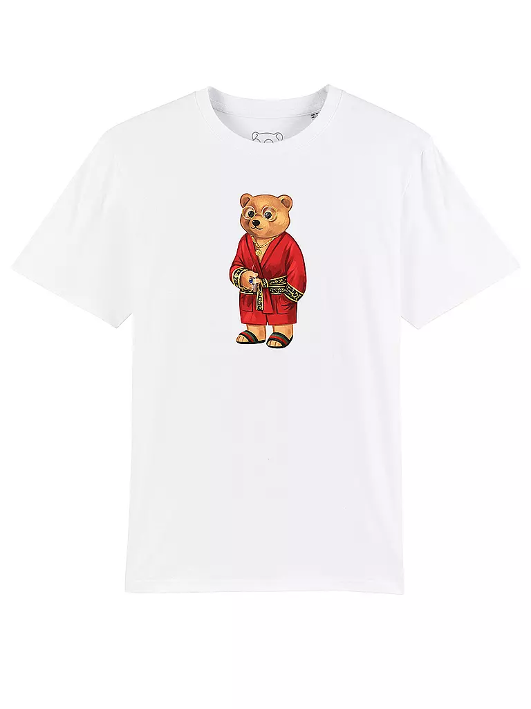 BARON FILOU | T Shirt " Bär Bademantel " | weiß