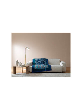 BASSETTI | Tagesdecke - Plaid 135x190cm INDIAN ROSES Blau