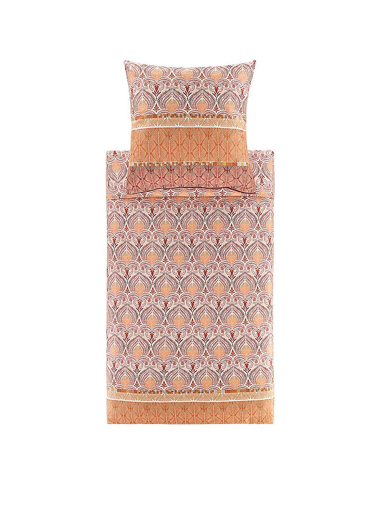 BASSETTI Satin Bettwäsche NAIROBI 70x90cm/140x220cm Corale koralle