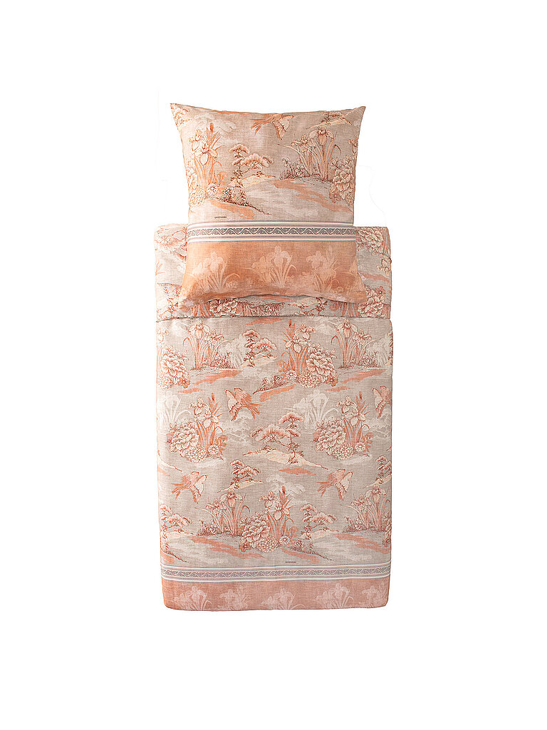 BASSETTI Satin Bettwäsche 70x90cm / 140x200cm ACQUAFORTE Terrakotta orange
