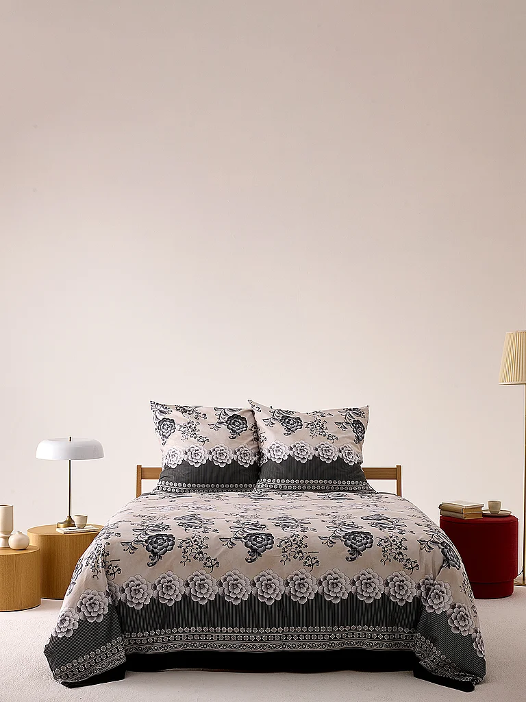 BASSETTI Linge de lit en satin PARAGGI 2x 70x90cm / 200x200cm Beige beige