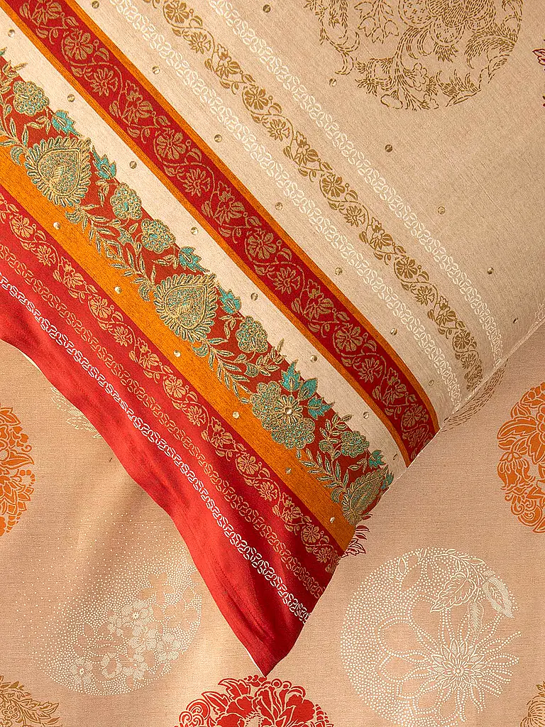 BASSETTI | Satin Bettwäsche  70x90cm / 140x200cm FLORENCE Rot | 