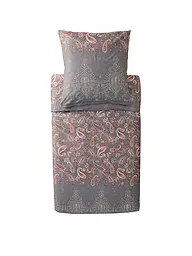 BASSETTI | Satin Bettwäsche  70x90cm / 140x200cm MONNALISA  Gruen | grau
