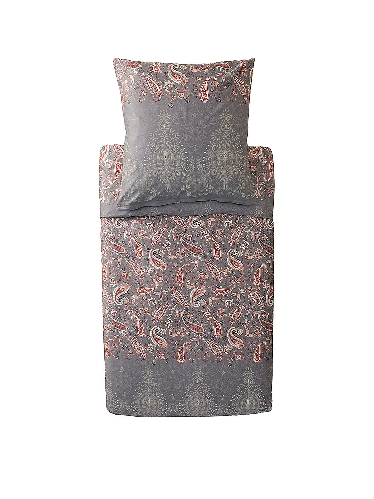 BASSETTI | Satin Bettwäsche  70x90cm / 140x200cm MONNALISA  Grau | grau