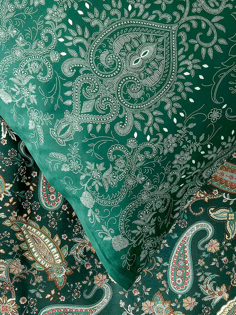 BASSETTI | Satin Bettwäsche  70x90cm / 140x200cm MONNALISA  Gruen | 
