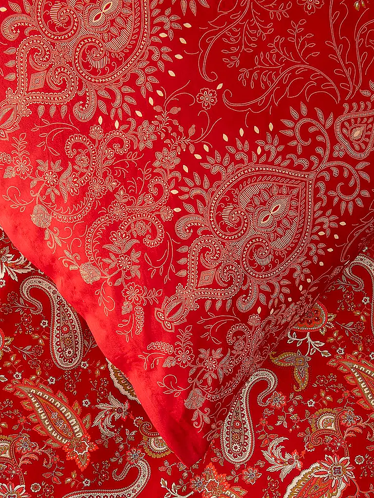 BASSETTI | Satin Bettwäsche  70x90cm / 140x200cm MONNALISA Rot | 