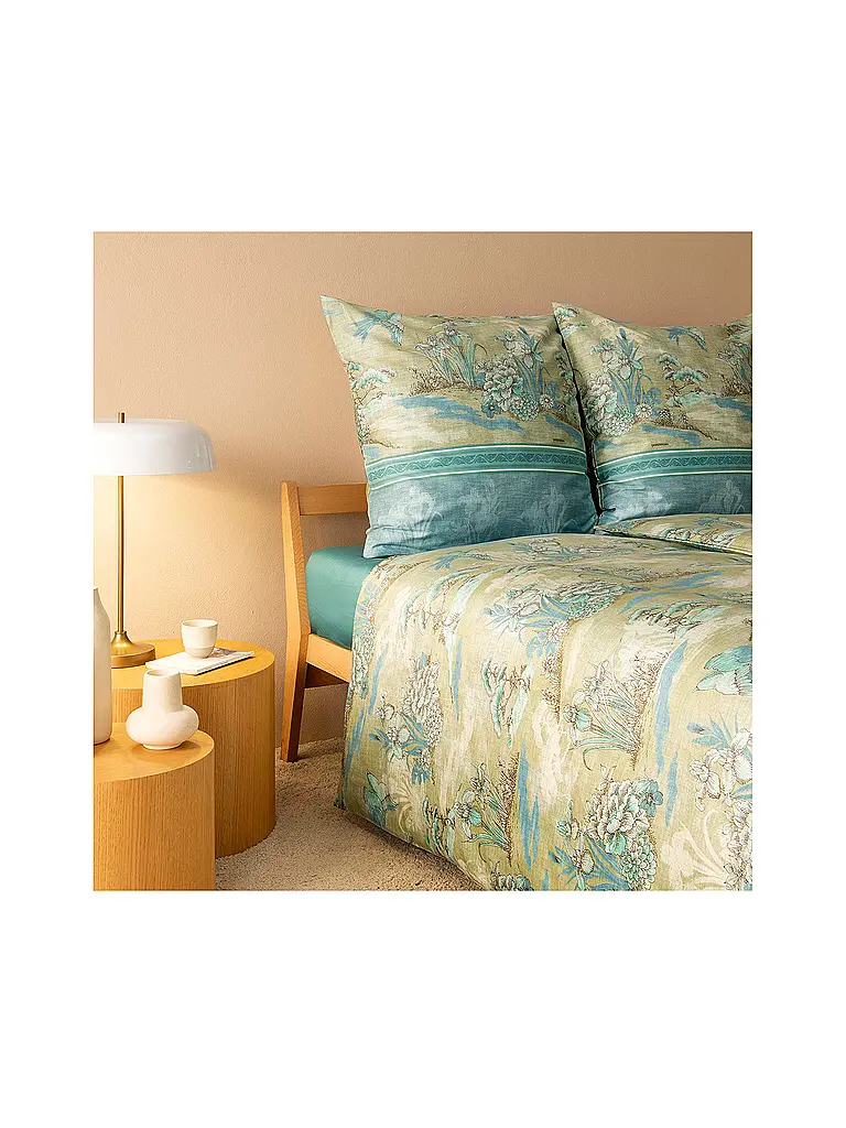 BASSETTI | Satin Bettwäsche 70x90cm / 140x200cm ACQUAFORTE  Gruen | mint