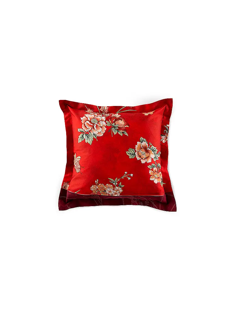 BASSETTI | Satin Bettwäsche 70x90cm / 140x200cm ESPERIDI  Rot | rot