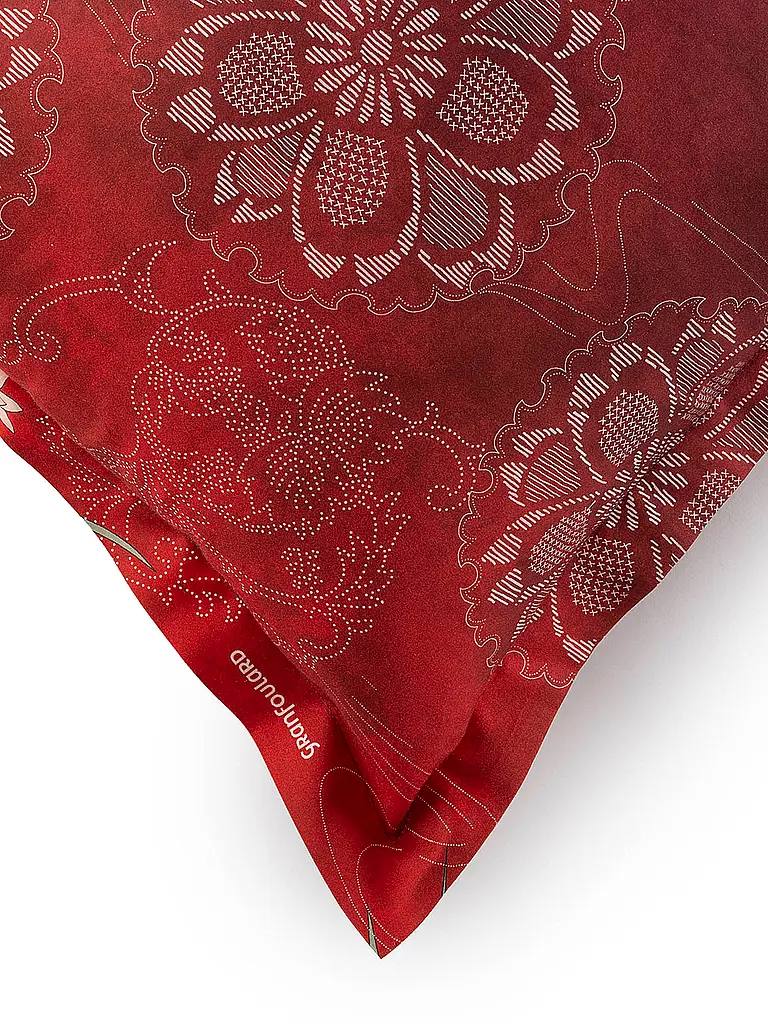 BASSETTI | Satin Bettwäsche 70x90cm / 140x200cm ESPERIDI  Rot | rot