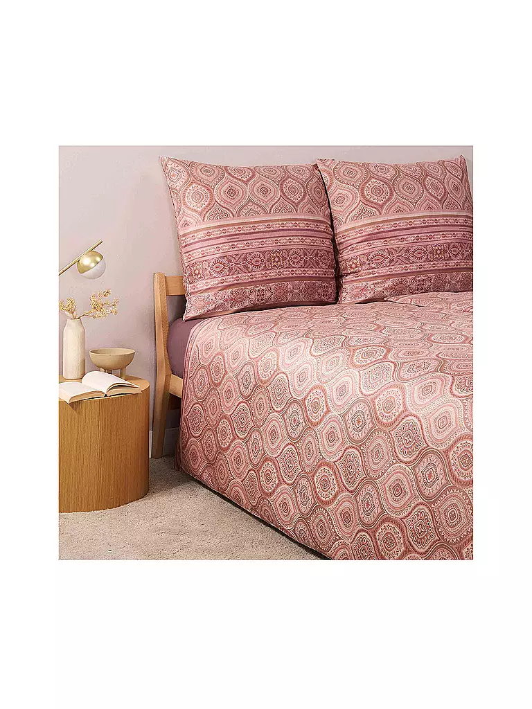 BASSETTI | Satin Bettwäsche HANBURY 70x90cm/140x200cm Berry | grün