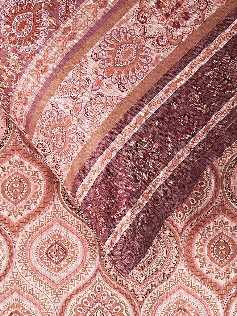 BASSETTI | Satin Bettwäsche HANBURY 70x90cm/140x200cm Berry | grün