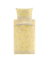 BASSETTI | Satin Bettwäsche INDIAN ROSES 2x 70x90cm / 200x200cm Gelb | Gelb