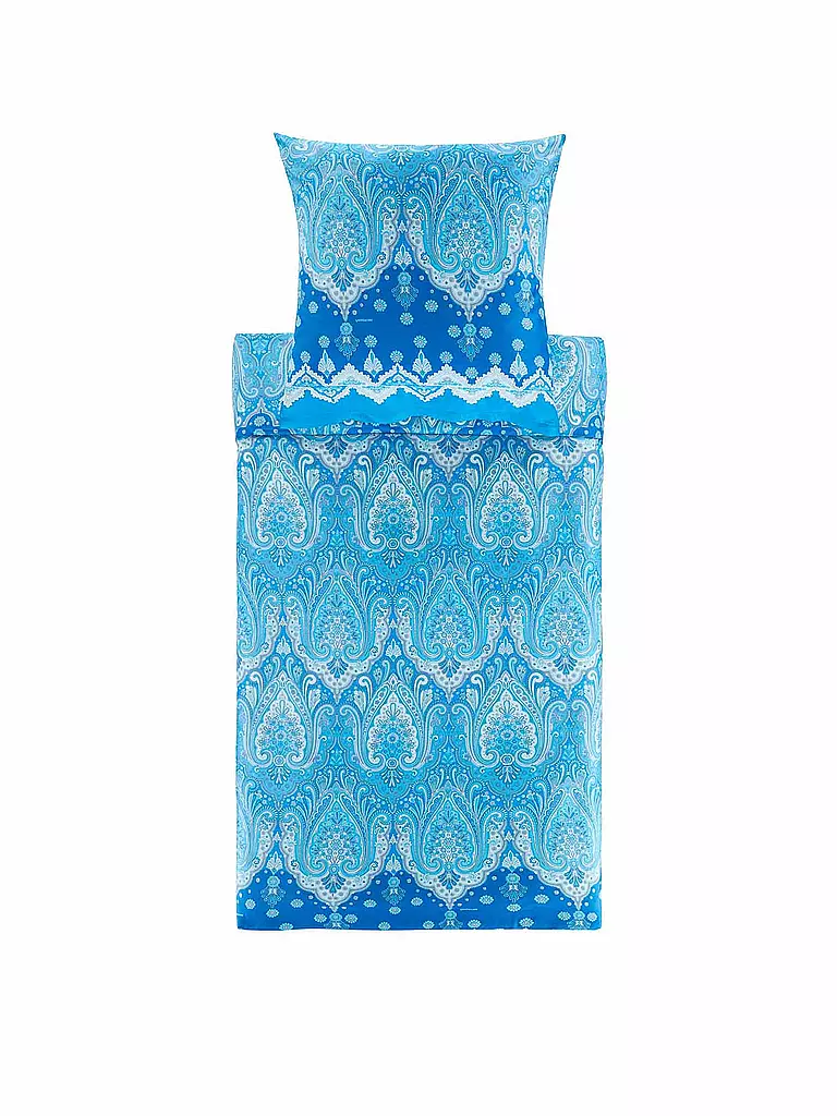 BASSETTI | Satin Bettwäsche ISOLABELLA 70x90cm/140x200cm Blau | blau